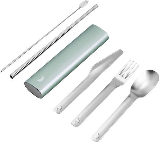 Chilly's Cutlery Set Lichen Green Σετ Μαχαιροπήρουνων Πλήρους Μεγέθους 4 Τεμαχίων 1σετ