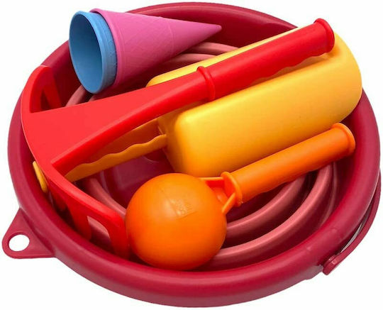 Folding Beach Bucket Toys 7 in 1 Compactoys-blue