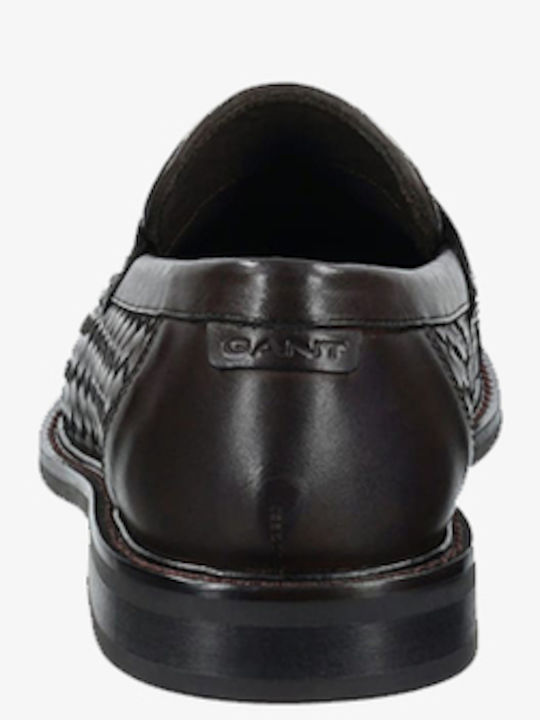Leather Men's Loafers in Black Color