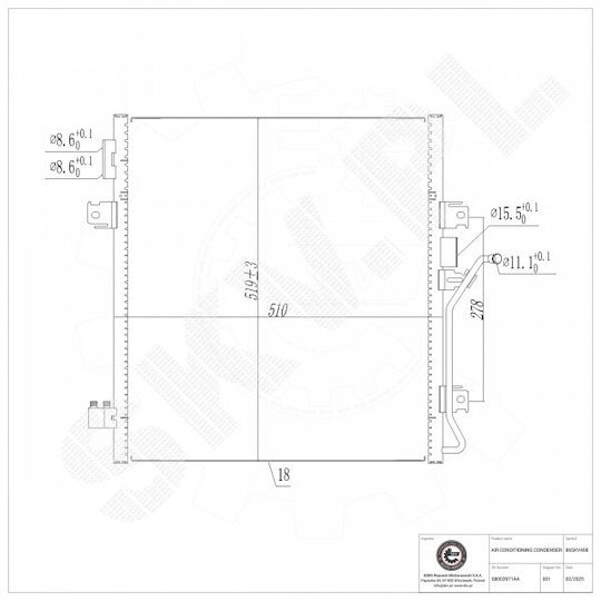 Dodge Nitro Auto-Kühlschrank Klimaanlage Entfeuchter 68003971aa