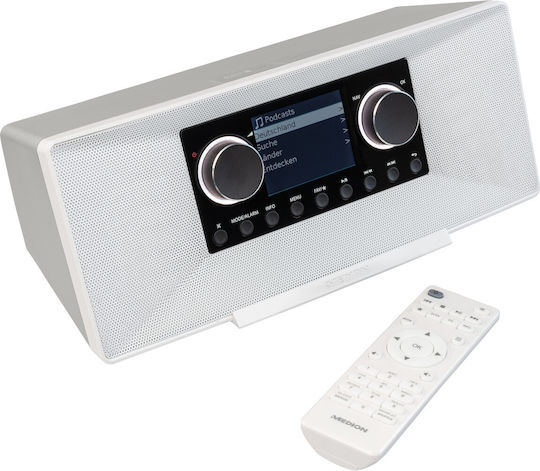 Medion MD 89289 Επιτραπέζιο Ραδιόφωνο Ρεύματος DAB+ με Bluetooth και USB Λευκό
