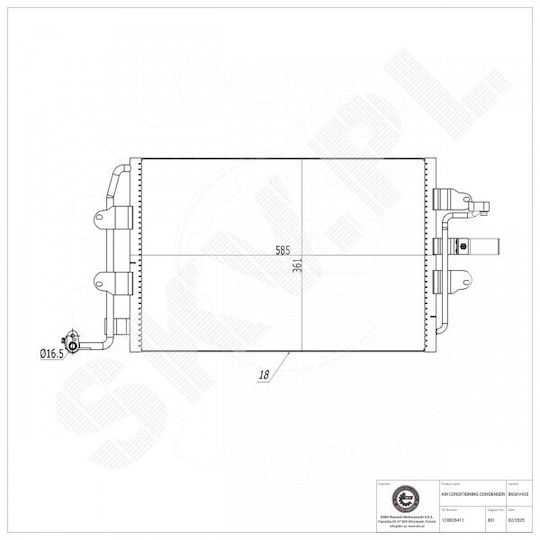 Συμπυκνωτής Κλιματισμού Vw New Beetle 1c0820411