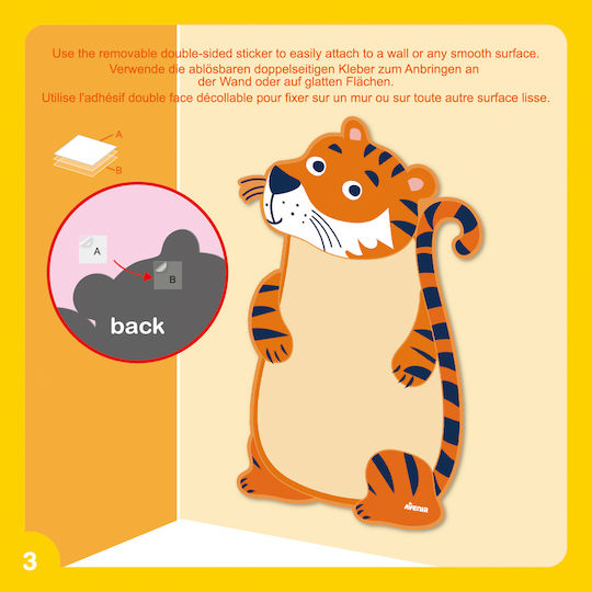 Avenir Tiger Kids Magnetic Board 62x35.5cm