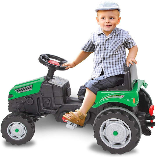 Kids Foot-to-Floor Ride On Tractor with Pedal Strong Bull Green