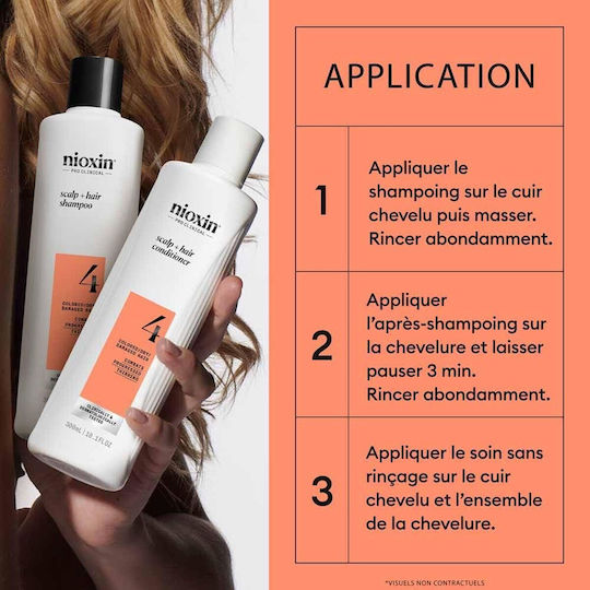 Nioxin System 4 Σετ Περιποίησης Μαλλιών με Σαμπουάν & Conditioner 3τμχ