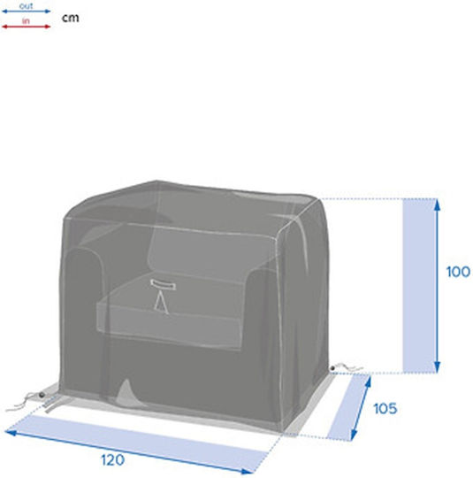 Hesperide Προστατευτικό Κάλυμμα Πολυθρόνας 120x105x100εκ. σε Γκρι Χρώμα