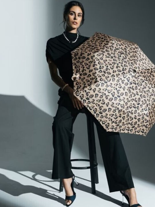 Smati Automatic Compact Brown Umbrella