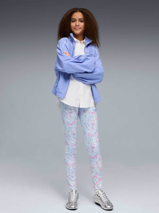 Kinderleggings Sport Lang Blau Blau