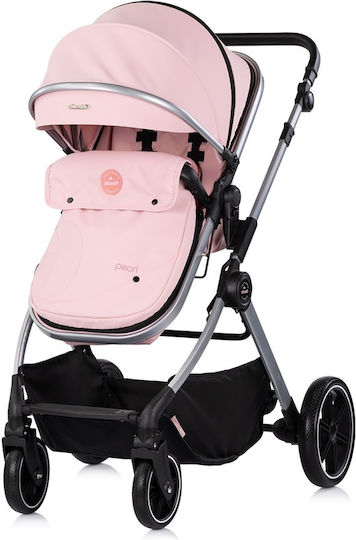 Chipolino Pearl Регулируема Бебешка Количка 2 в 1 Подходяща за Новородено Powder Pink