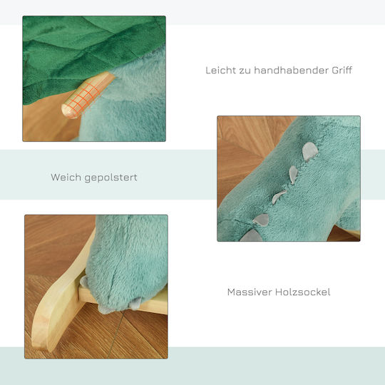 HomCom Jucărie cu leagăn Căluț pentru greutate maximă de 45kg Verde