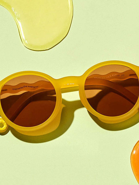 Olivio & Co Round Kids Sunglasses Yellow for 3-5 Years