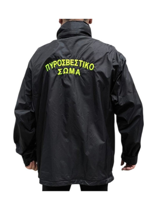 SOLSPSBJACKET Fire Department Windproof Jacket Black