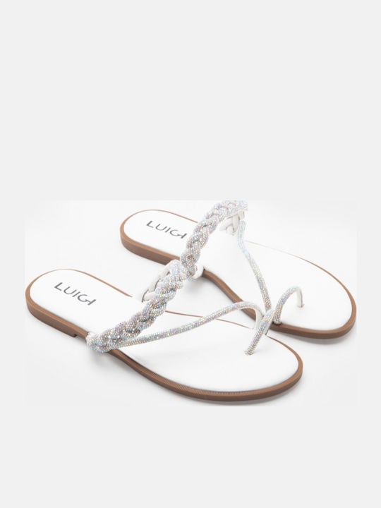 Women's White Flat Sandals