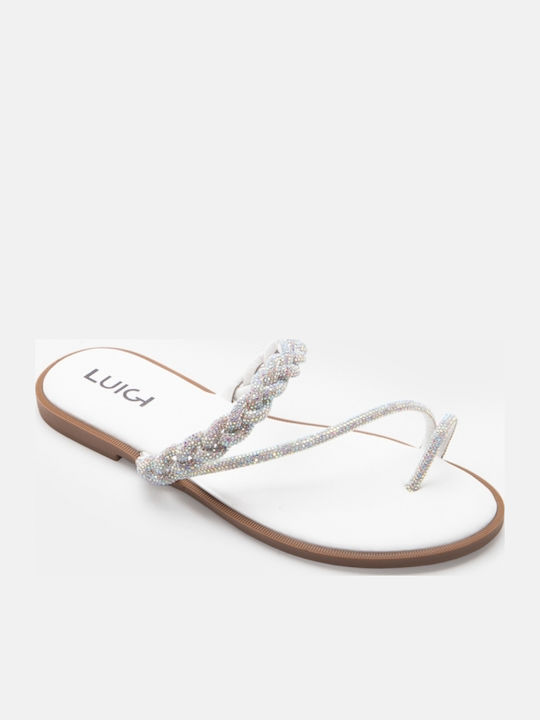 Women's White Flat Sandals