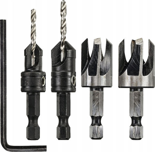 DEWALT Hinge Drill Bit Set for Wood 12.7mm 4 Pieces