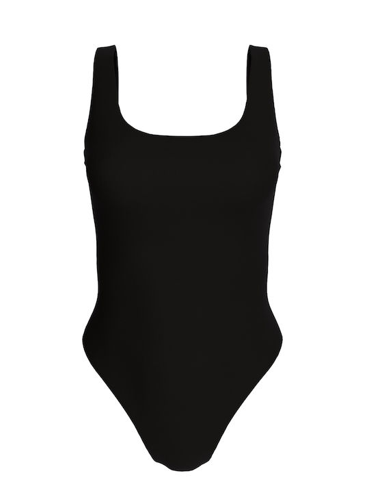 One Piece Swimsuit with Removable Padding Black