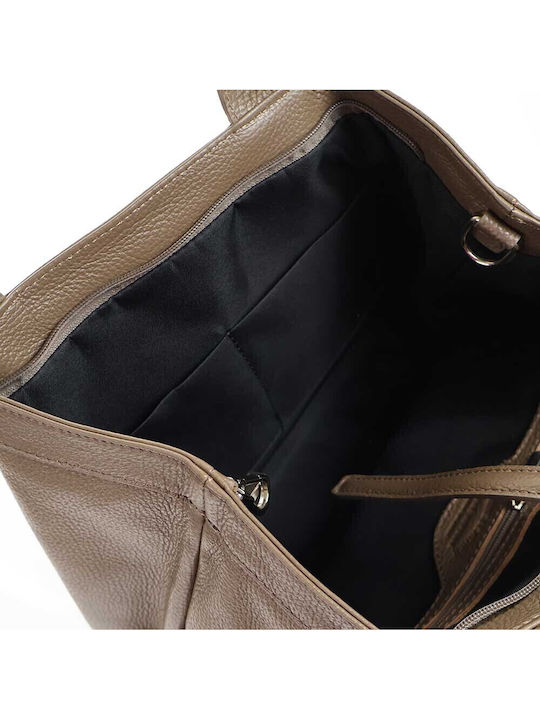 Damentasche aus Leder Passaggio Taupe