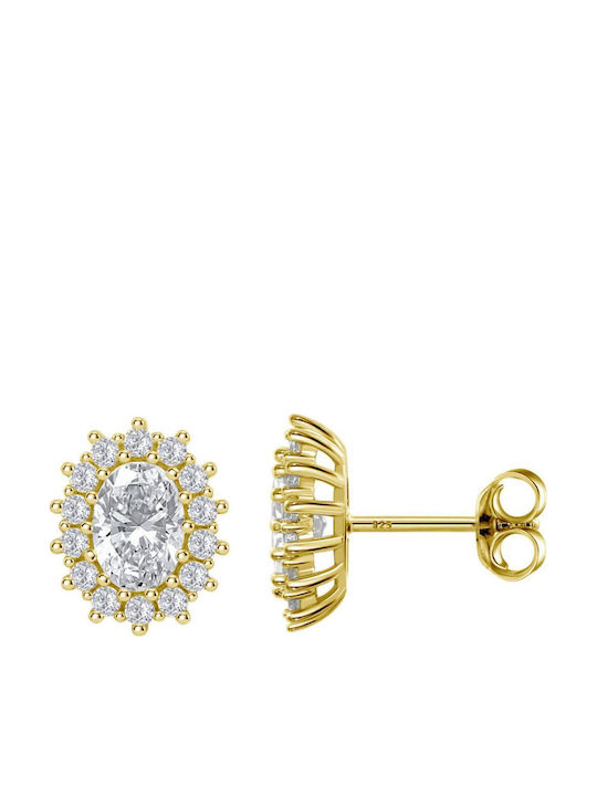 Lotus Watches Ohrringe Rosette aus Silber Vergoldet