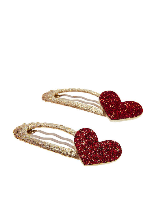 Alouette Kids Hair Clips Set with Heart Hair Clips 2 Pieces