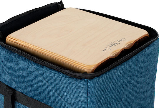 Ortega Ogbcj-oc Case Cajon Blue Ocean Canvas Cotton Surface Suede Leather Insert 10mm Padding