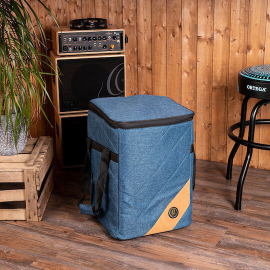 Ortega Ogbcj-oc Case Cajon Blue Ocean Canvas Cotton Surface Suede Leather Insert 10mm Padding
