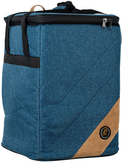 Ortega Ogbcj-oc Case Cajon Blue Ocean Canvas Cotton Surface Suede Leather Insert 10mm Padding