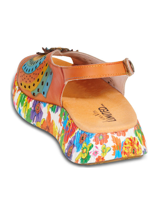 Women's Flat Sandals Orange Nikito 83