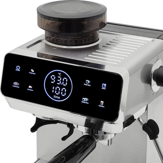 Izzy Automatic Espresso Machine 1500W 20bar Pressure with Grinder Black IZ-6029