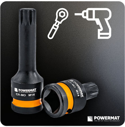 Powermat Pm-znu-1418t Set Prize Impact Spline 1/2" 78 Mm 45 Mm 6 Bucăți
