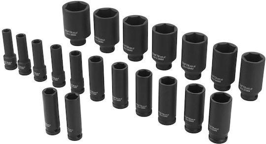Kraft&dele Kd11794 Extended Impact Sockets Set ½" 10-38 Mm 20 Pieces
