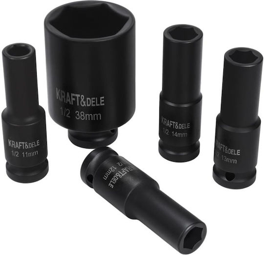 Kraft&dele Kd11867 Комплект Разширени Въздействени Гнезда ½" 10 38 Мм 20 Бройки