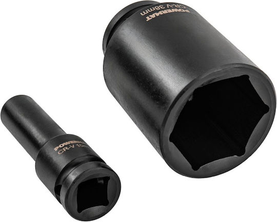 Powermat Pm-znu-1038t Impact Extended Socket Set 1/2" 10 38 Mm 20 Pieces In Case