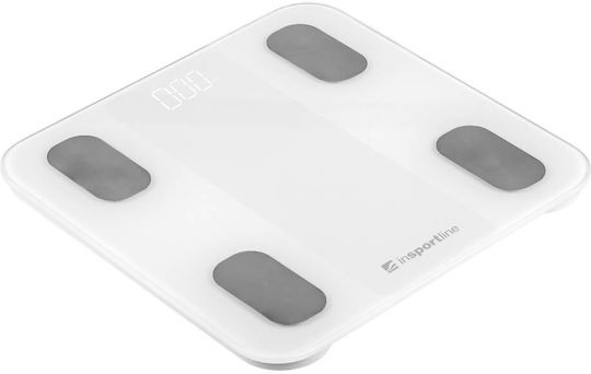inSPORTline Smart Badezimmerwaage 180kg mit Bluetooth Weiße 30430-2