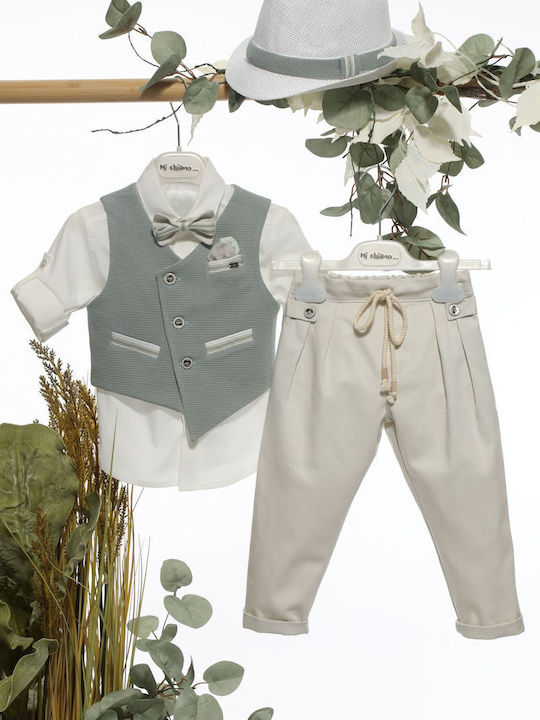 Mi Chiamo Baptism Suit Green