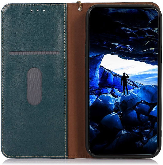 Khazneh Калъф Книга Кожен Зелен (Motorola Edge 50 Fusion)