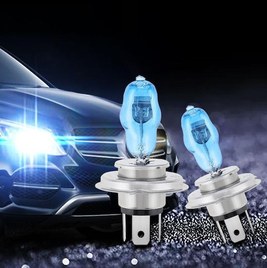 Lămpi Auto H4 Halogen 5000K Alb Rece 12V 55W 2 Bucăți