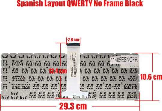 Spanish Laptop Keyboard For Toshiba Satellite E45t-b L40-b S40-b L40d-b L40dt-b L40t-b H000082870 0kn0-dr2us13 Mp-13r53usj930 6037b0096202 Es No Frame Black Code 41405esnofr