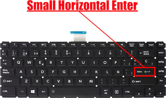 Spanish Laptop Keyboard For Toshiba Satellite E45t-b L40-b S40-b L40d-b L40dt-b L40t-b H000082870 0kn0-dr2us13 Mp-13r53usj930 6037b0096202 Es No Frame Black Code 41405esnofr