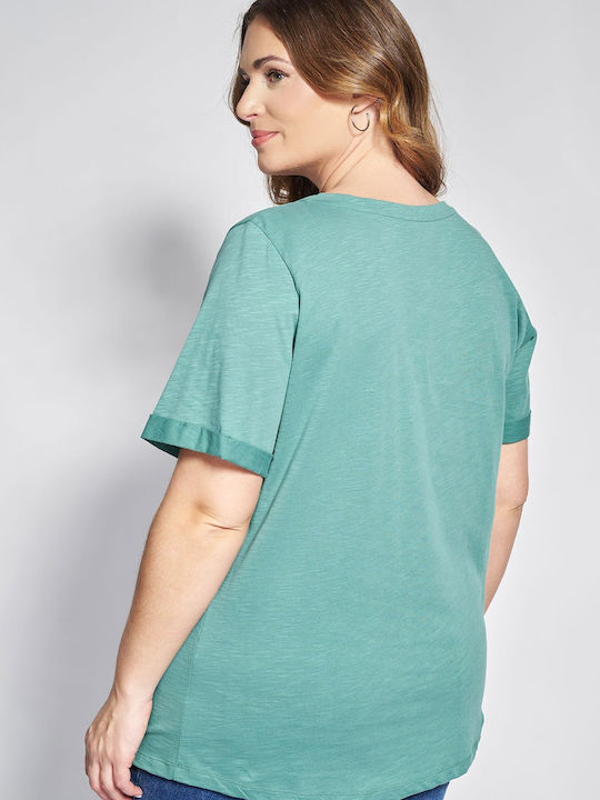 Bluza Damă Polo Mâneci Scurte Kaki