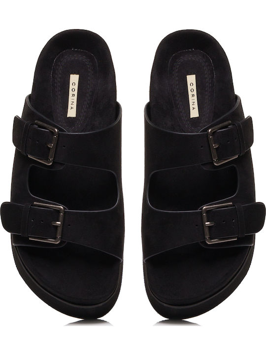 Damen Flache Sandalen Schwarz M6380