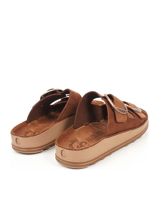Despoina Leather Women's Anatomic Sandals Cacao