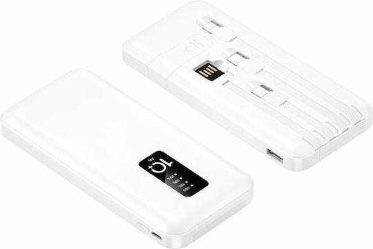 Verk Group Power Bank 10000mAh with USB-A Port White