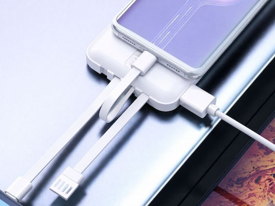 Verk Group Power Bank 10000mAh with USB-A Port White