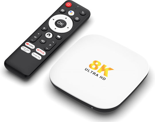H96 Max TV Box M2 Plus 8K UHD с Wi-Fi USB 2.0 4GB RAM и 32GB Вградена Памет с Операционна Система Android 14.0 и Google Assistant