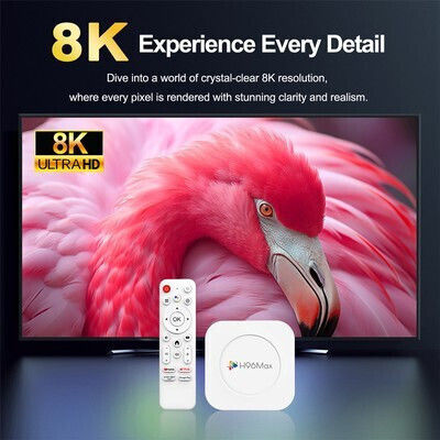 H96 Max TV Box M1 Plus 8K UHD with WiFi USB 2.0 4GB RAM and 32GB Storage with Android 14.0 Operating System and Google Assistant