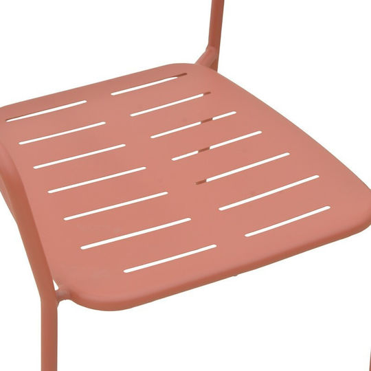 Scaun De Exterior Metalic Deraby Terracotta 56x45.5x83 Cm