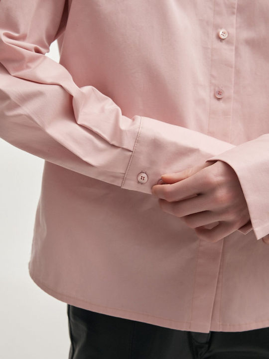Μακρυμάνικο Γυναικείο Πουκάμισο Pink