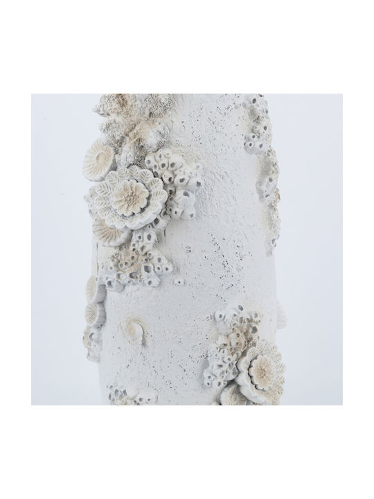 Decorative Floor Vase Polyresin White 22x22xH47cm