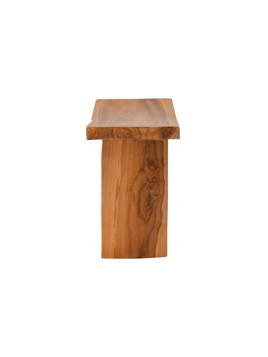 Wooden Living Room Stool Borbe Natural Shade 45x28x45cm