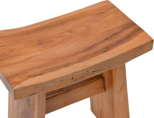Taburet Cameră de Zi din Lemn Borbe Nuanță Naturală 45x28x45cm